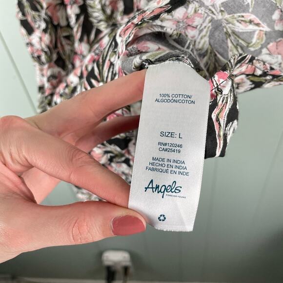 Angels floral flutter sleeve square neck top - Picture 7 of 7